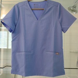 Figs Ceil Blue Casma 3 Pocket Scrub Top